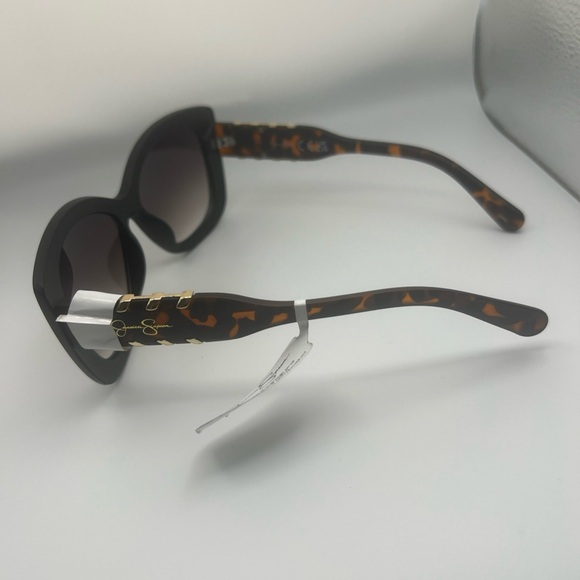 Jessica Simpson Women's Round Sunglasses Cat J6343 Black And Brown - Picture 3 of 6